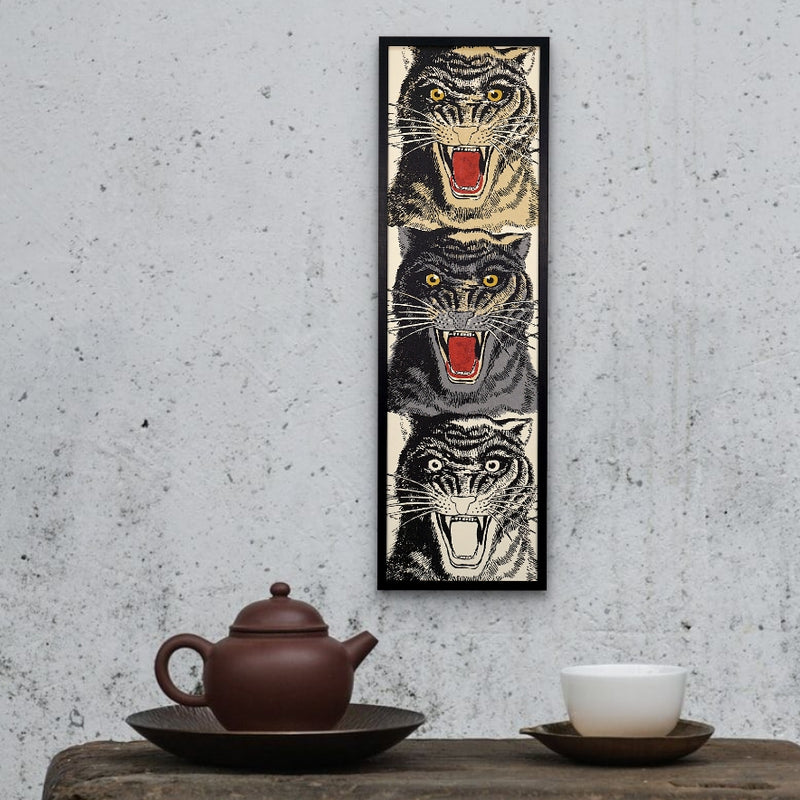 Tiger Trio - 7" x 23"